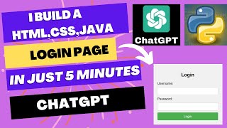 Login Page using Chatgpt HTML CSS Java Script | In just 5 Minutes | Fastest Way to Create Login Page