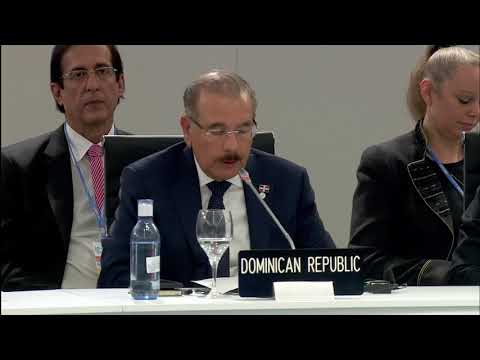 Danilo Medina en COP25 Conferencia de las Naciones Unidas sobre Cambio Climático, Madrid, España
