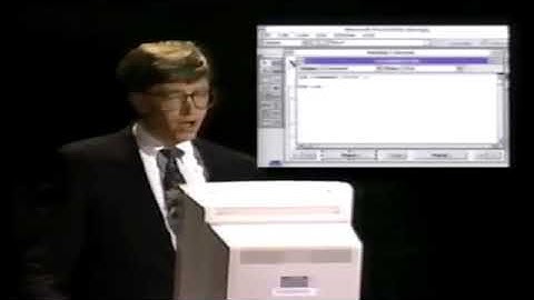 Bill Gates launching & Demonstrating how to use visual basic first verion
