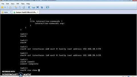 Juniper OSPF basic configuration.