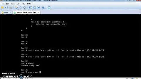 Juniper OSPF basic configuration.