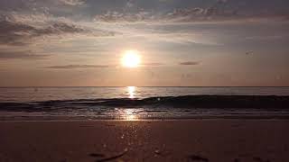 Peaceful Caribbean Sunset Waves to help to relax, meditate and study. Beach ASMR.