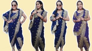 My Saree Draping in Dhoti Style | Easy and Quick Saree Draping | How to Wear Silk Saree | Draping