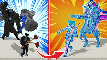 Cameraman Team Turned into Multi-Colors Crystal | TABS - Totally Accurate Battle Simulator