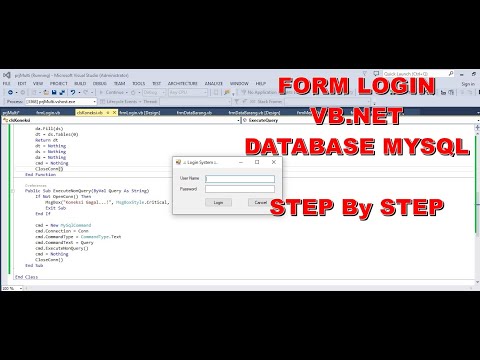 2. Cara Membuat Form Login di VB.NET Database MySQL