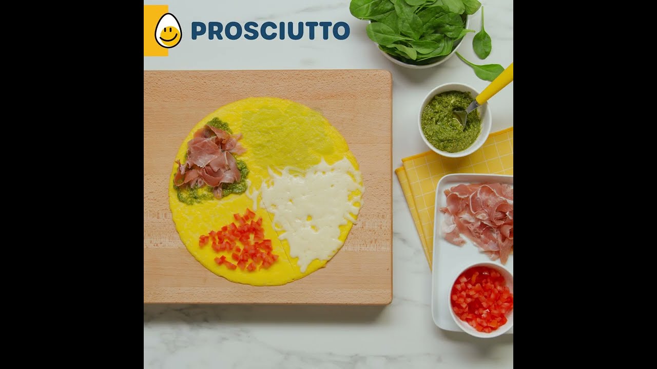 Recette Mini-omelettes au parmesan en coupelles de prosciutto