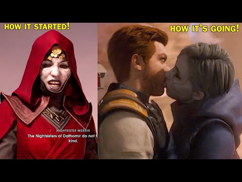 How Cal And Merrin Fell In Love Full Story Cutscenes Star Wars Jedi Survivor