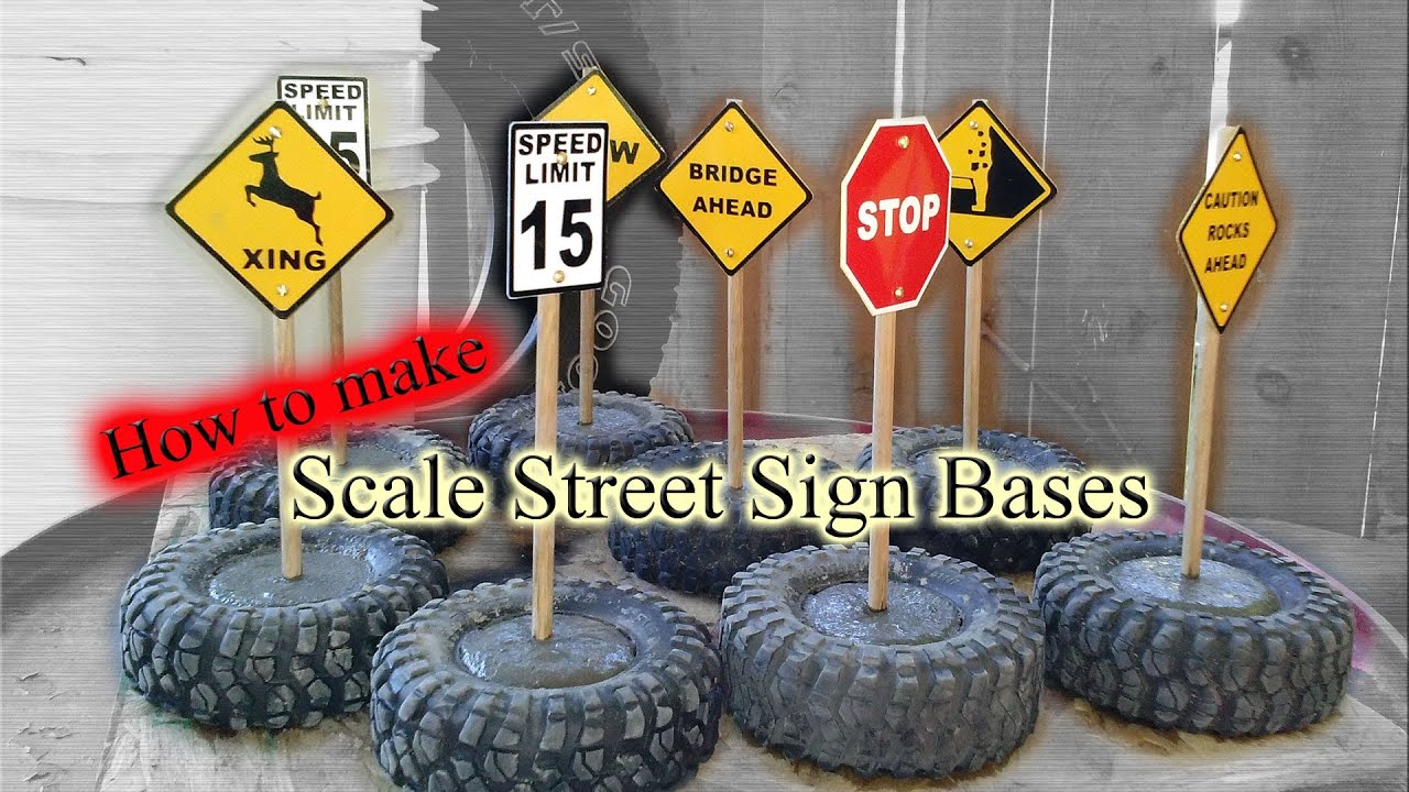 How to make Scale Street Sign Bases YouTube