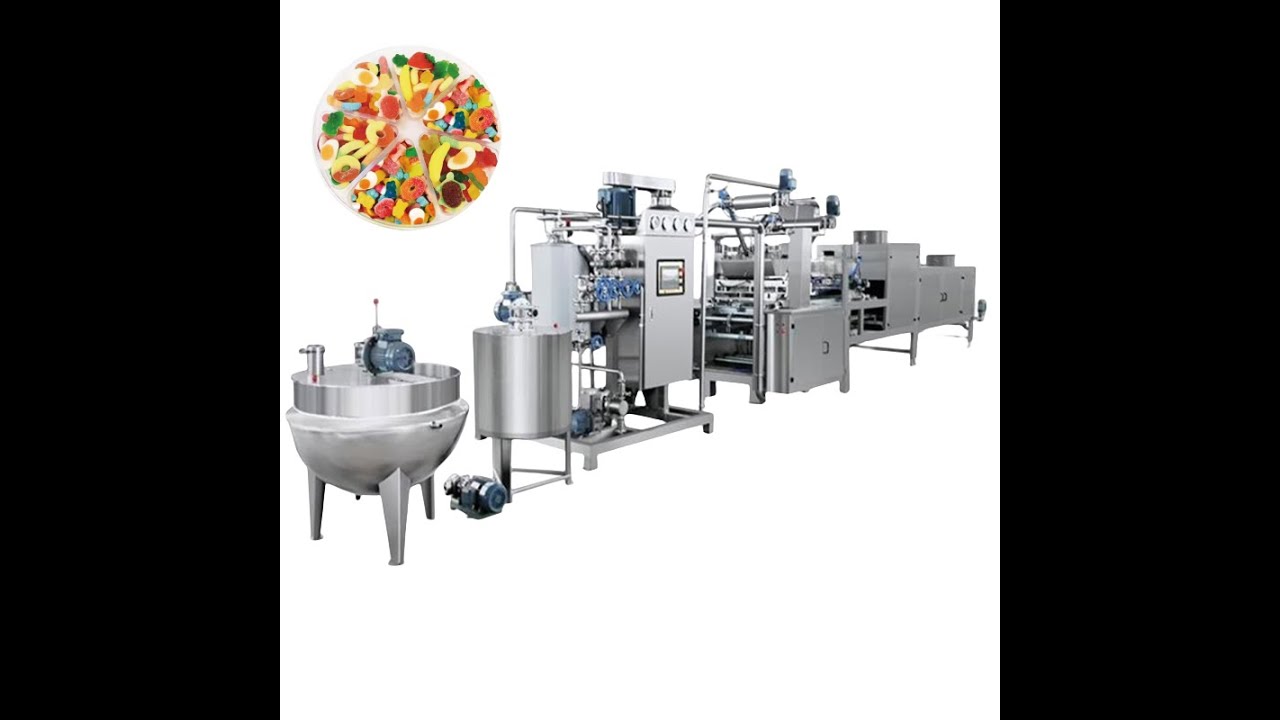 Automatic Hard & Soft&Jelly&Lollipop Gummy Candy Pouring Depositing Making Production Line