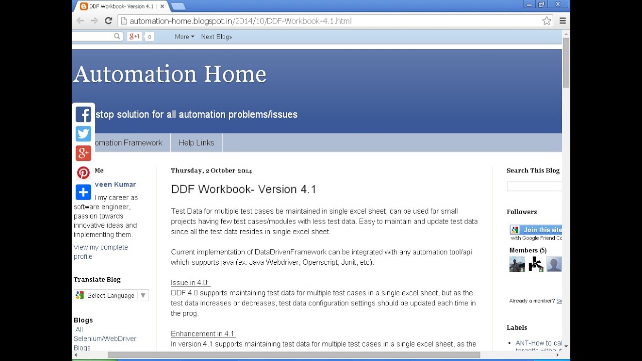 Data Driven Framework - Workbook Version 4.1 - YouTube