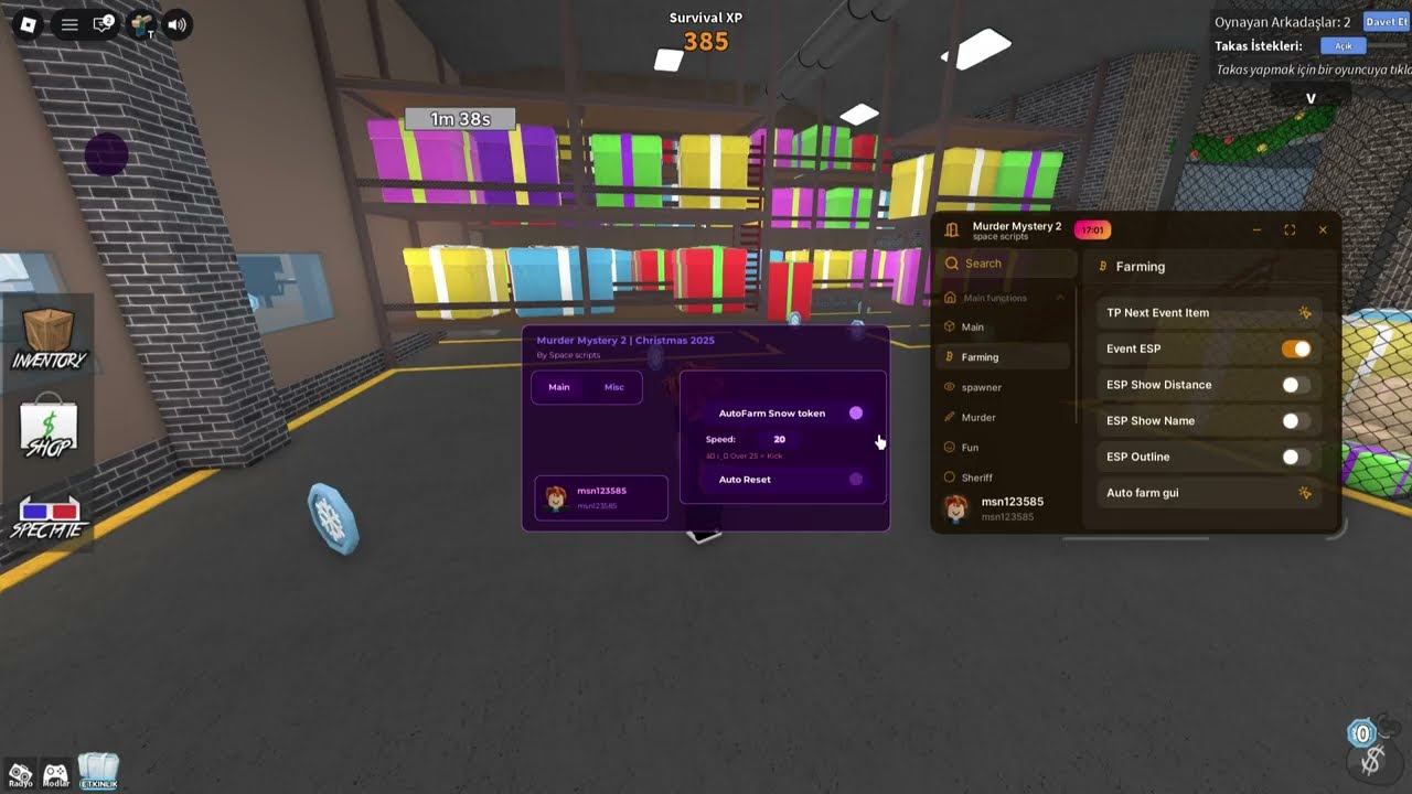 MM2 Script ☃️ | ❄️ AUTOFARM , ESP , AIMBOT ❄️ | Pastebin 2026 (No Key!)