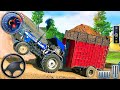Cargo Tractor Trolley Offroad Simulator - Heavy Farming Transporter Driving - Android GamePlay #3