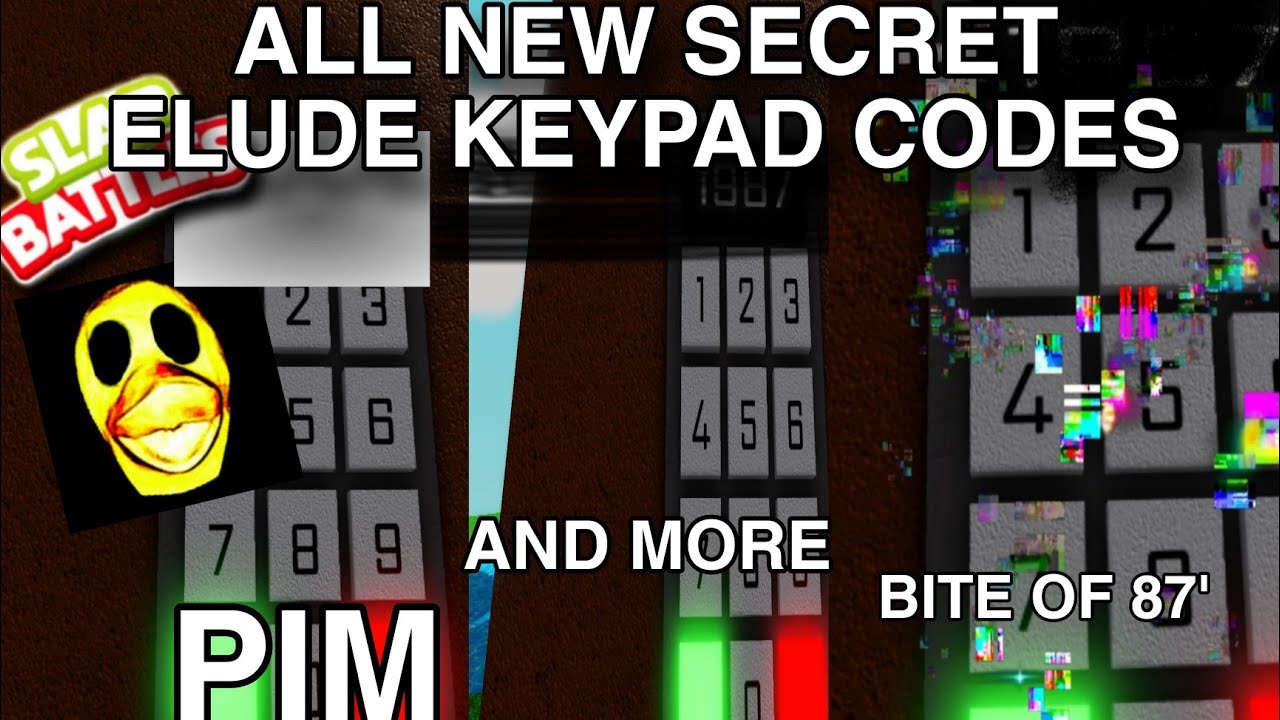 All NEW Elude Keypad Secret Easter Egg Codes i think Slap Battles Roblox