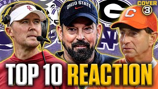 College Football Coach Rankings (via CBS Sports) Reaction | Georgia, Ohio State, Clemson screenshot 4