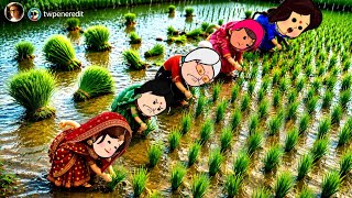 धान लगाने से करिस इनकार ,,नई दुल्हन किहिस बवाल 😂 मस्त अवधी कॉमेडी #जीजी_कार्टून @Divyarbl 