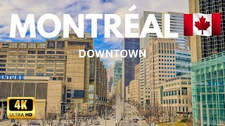 Montréal 🇨🇦 Rainy Day [4k] Walking Tour in Downtown Montréal