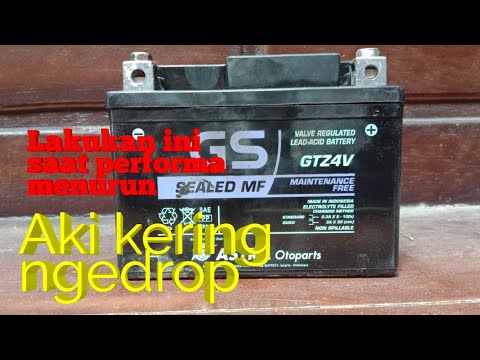 Tutorial cara perbaikan aki kering MF battery yg ngedrop