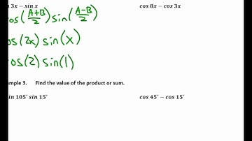 College Trigonometry Unit 7.3 Notes Sum to Product Formulas 2017