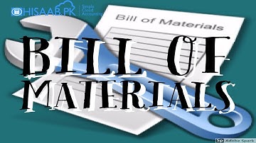 How to define bill of materials for a finished good on hisaab.pk
