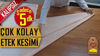 Kalipsiz Çok Kolay Etek Kesi̇mi̇ - Easy Skirt Dikiş Hocam