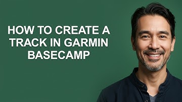 How to Create a Track In Garmin Basecamp - KevinHowTo