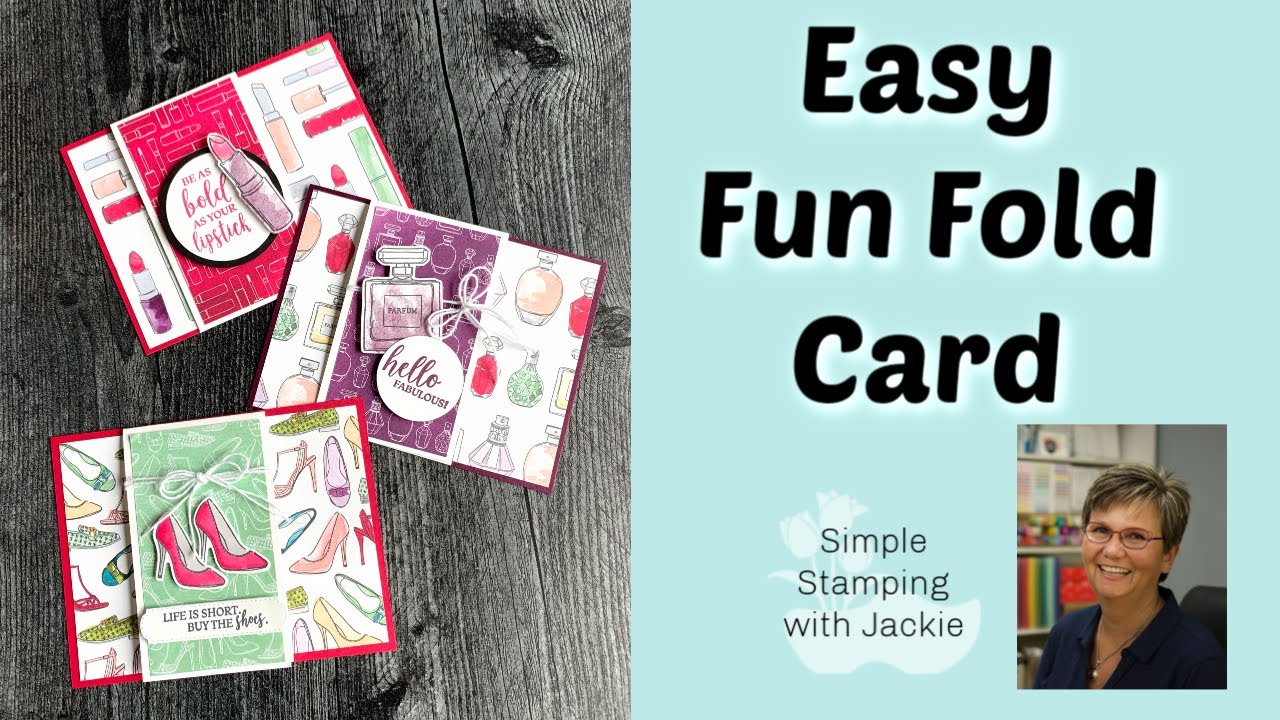 Simple Fun Fold Card Thats Dressed To Impress Youtube