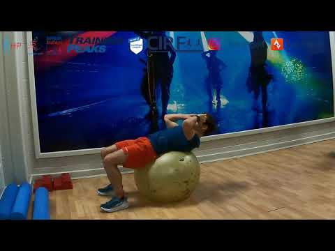 Gym ball crunch