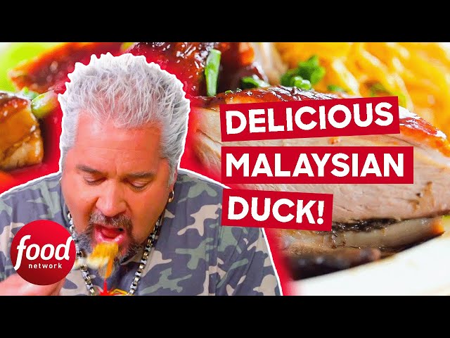 Guy Fieri Tries DELICIOUS Malaysian Duck | Diners, Drive-Ins u0026 Dives class=