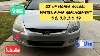 Honda accord V6 water pump replacement #DIY