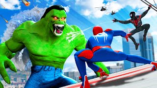 Big Hulk &amp; Spiderman &amp; Miles Morales VS Hulk 2099 &amp; Grey Hulk &amp; Violet Hulk | Super Epic Battle