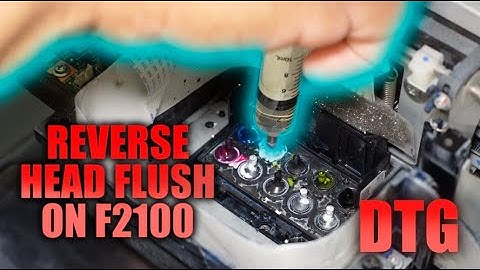 HOW TO UNCLOG YOUR EPSON F2100 DTG PRINTER AND DO A REVERSE HEAD FLUSH.