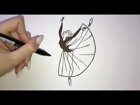 Видео: Как да нарисувате балерина