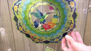Hummingbird Hanging Wind Spinner 3D Metal - Unboxing + Demonstration -#amazon #china #chinaproducts