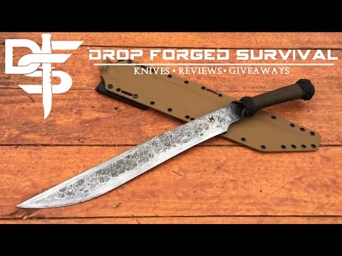 knife sharpener Hand Forged Tactical Bush Sword - HelmForge - Forged In Fire