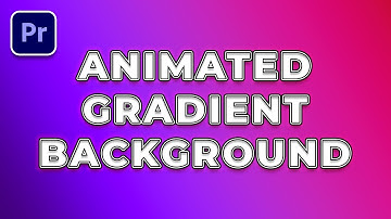 Animated Gradient Background Premiere Pro Tutorial