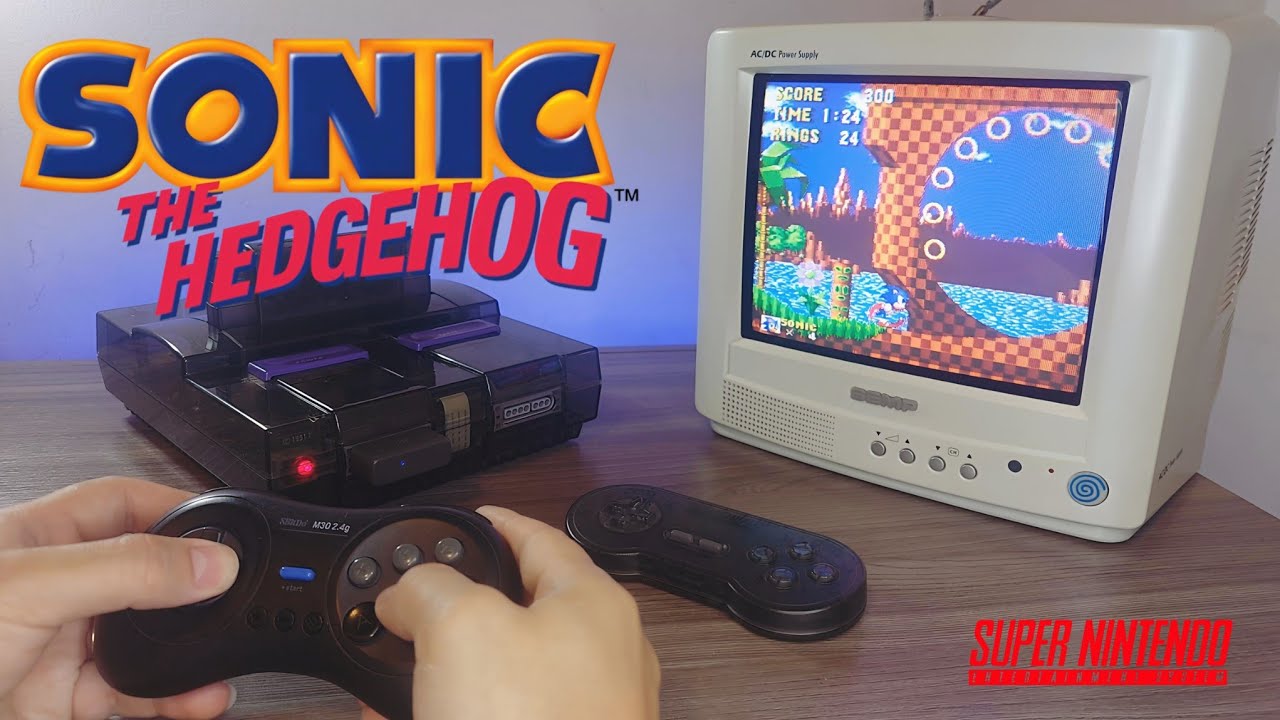 Sonic the Hedgehog - Super Nintendo Gameplay - CRT - YouTube