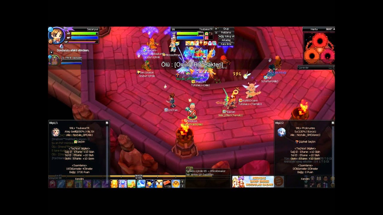 Nostale TR GM Savaşları Prokrustes vs Tsubasa