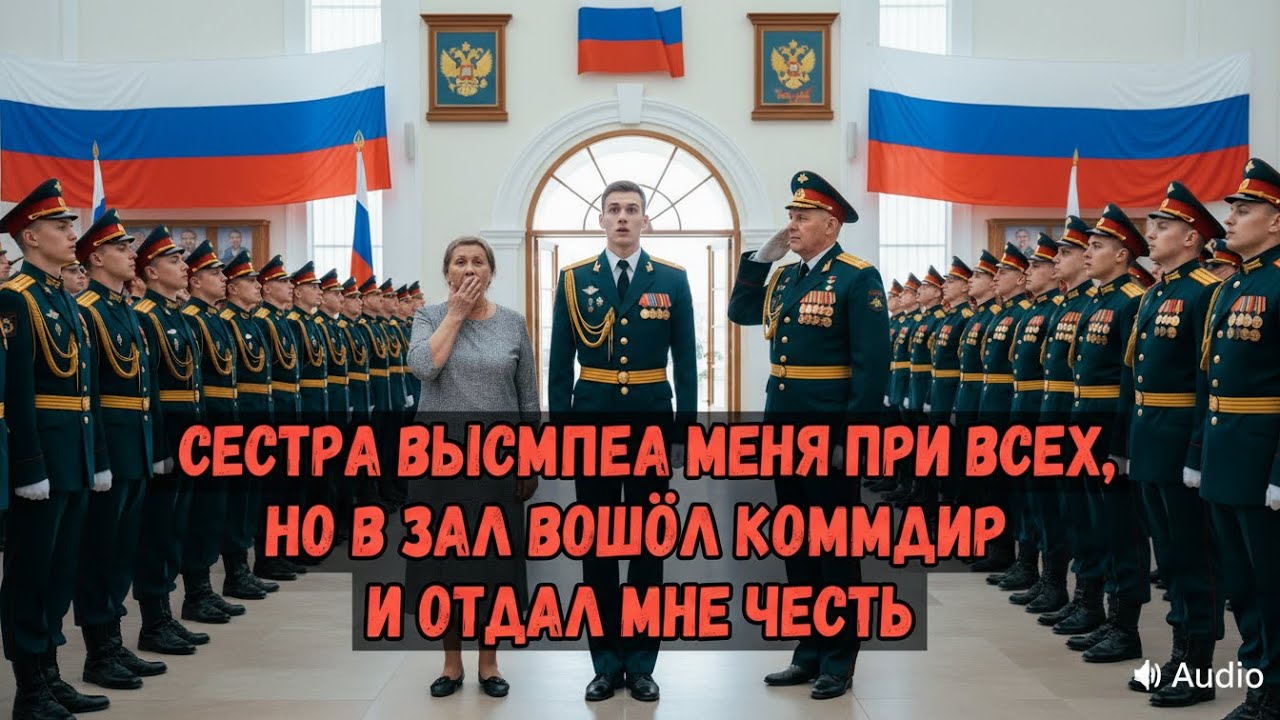 СЕСТРА ВЫСМЕЯЛА МЕНЯ ПРИ ВСЕХ, НО В ЗАЛ ВОШЁЛ КОМАНДИР И ОТДАЛ МНЕ ЧЕСТЬ