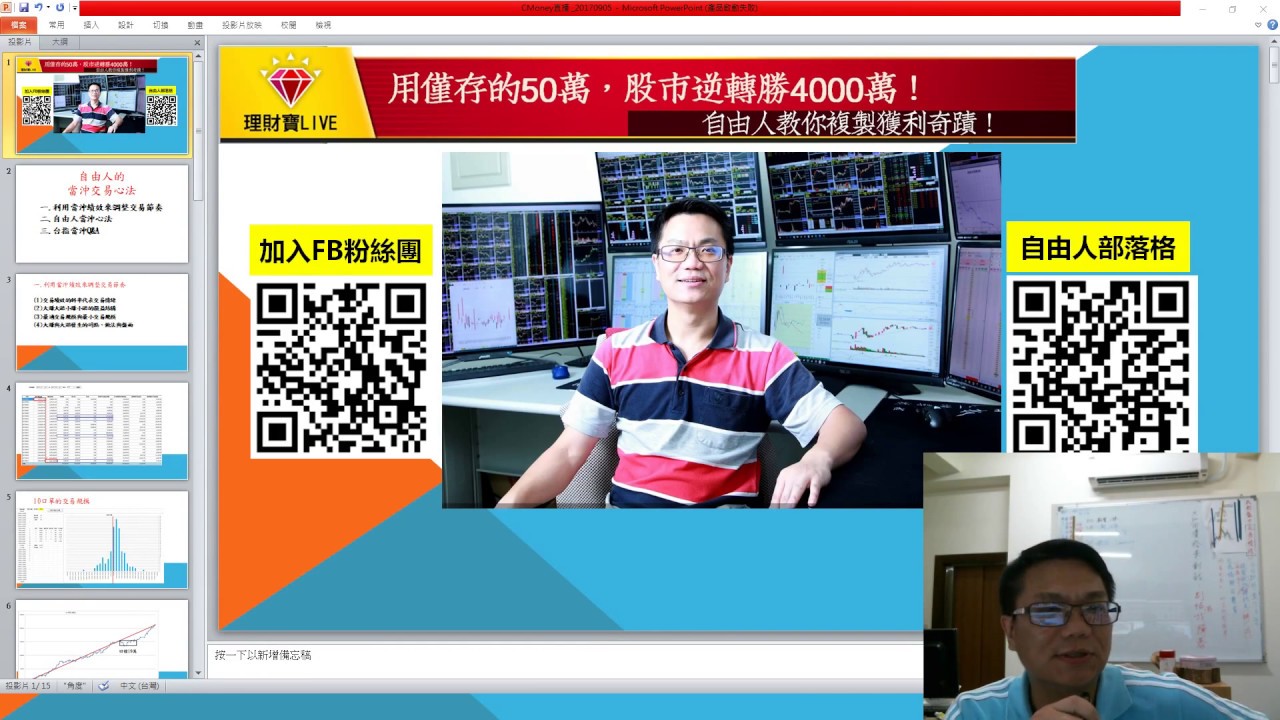 用僅存的50萬,股市逆轉勝 4000萬!複製獲利奇蹟-自由人,9/13(三)晚上9點 線上直播