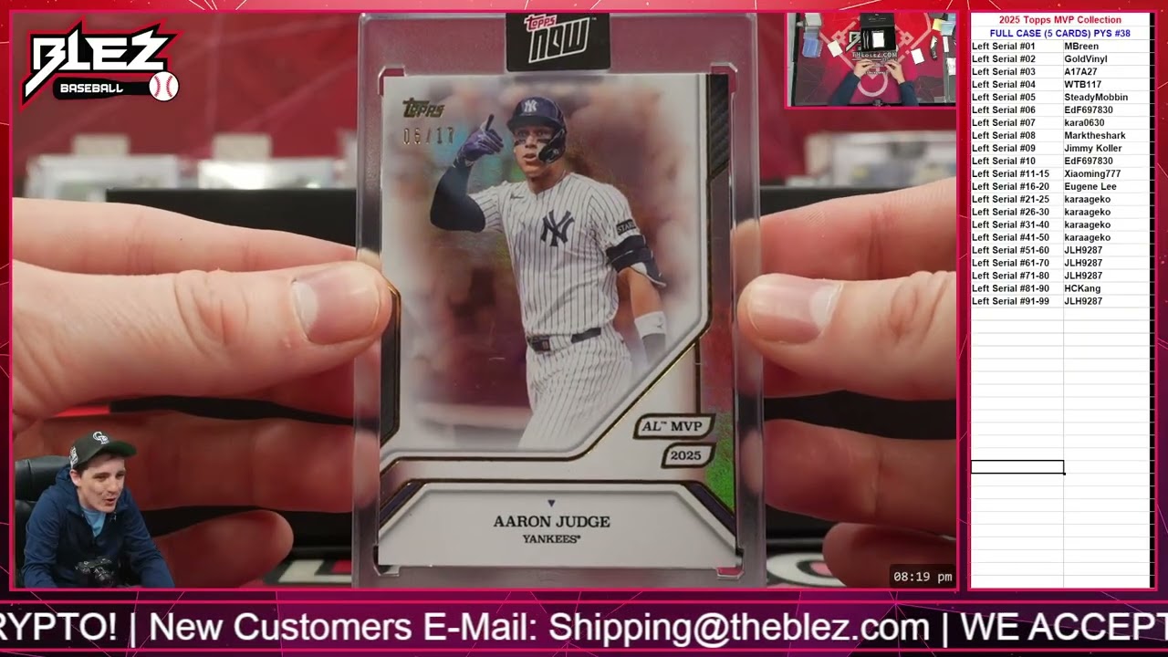 2025 Topps MVP Collection FULLCASE BREAK Pick Your Serial #38