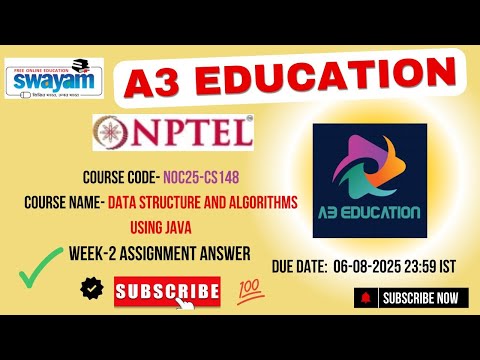 NPTEL Data Structures & Algorithms Using Java Week 2 Assignment Answers | NOC25‑CS148 | Jul–Dec 2025