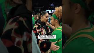 Skylar Diggins greets Hannah Hidalgo after #2 UConn Huskies vs #8 Notre Dame Irish #shorts #short