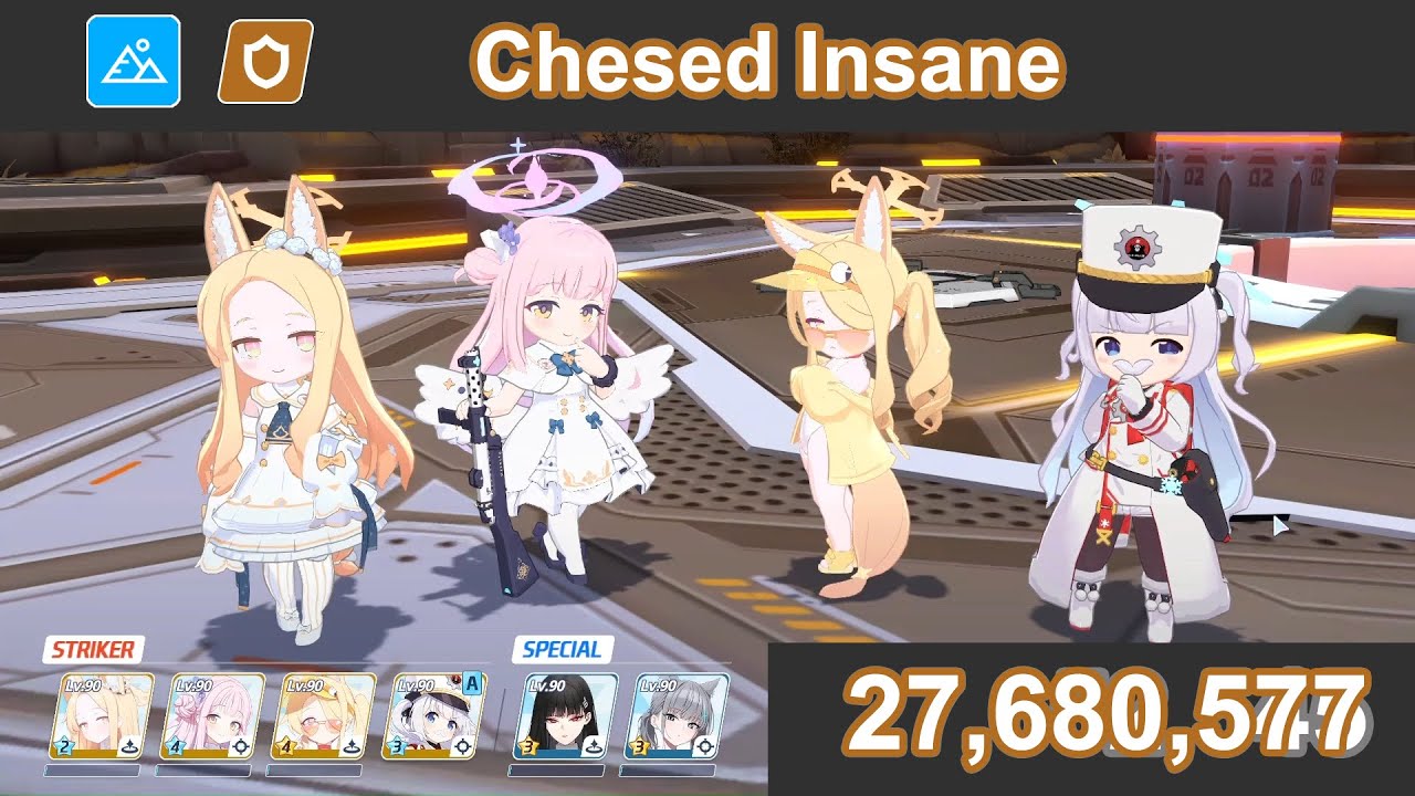 Chesed - Heavy/Yellow Armor | Field Insane - 27.68m | Blue Archive - Grand Assault