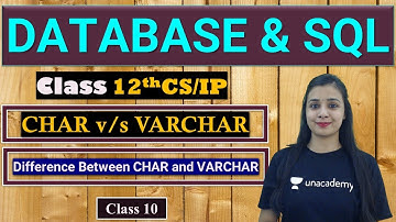 DATABASE & SQL | Class 12 CS/IP | CHAR v/s VARCHAR| Difference Between CHAR and VARCHAR | Day 10