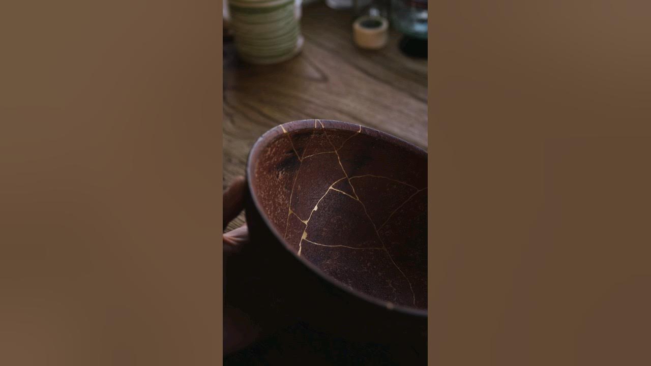 Authentic Kintsugi Pottery Masterpiece