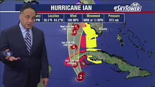 Hurricane Ian strengthens into category 2