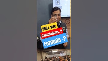 Drill size calculation formula in tapping #drillsize #sigmayouthengineers