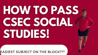 HOW TO PASS CSEC SOCIAL STUDIES!!😃💯GRADE 1|•