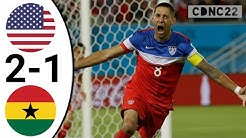 USA vs Ghana 2-1 All Goals and Highlights 2014 FIFA World Cup