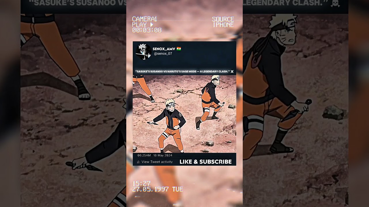 &ldquo;Sasuke&rsquo;s Susanoo vs Naruto&rsquo;s Sage Mode &mdash; a legendary clash.&rdquo; ☠️